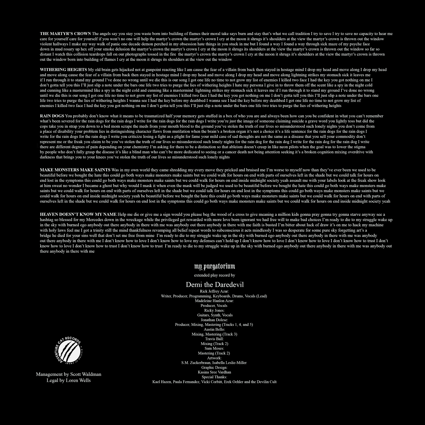 "My Purgatorium" CD